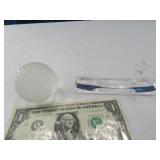 Crystal Glass GOLF Putter Head & Ball SET Blikrstl