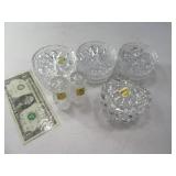 Lot BLEIKRISTALL Crystal Coasters~S&P~Heart Box