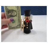 German wooden 4" Incense Smoking Figure SEIFFENER