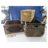 (3) Modern Basket~Wood Box Decor $