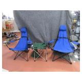 3pc Folding Camp Chair Setup
