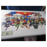 Superman & ComicFriends 39x22 Poster 2007 DC