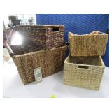 (4) Modern 16"/20"ish Baskets Decor $50+
