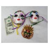 (3) Masks Porcelain & DragonWood
