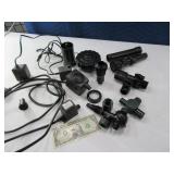 LOT asst Small Fountain Pumps & Hookup Access