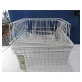 (9) Metal Mesh 18"ish Storage Bins Clothing Etc.