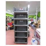 (6) HD HUSKY 32" 100lb Stacking Storage Bins EXC