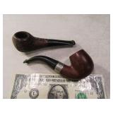 (2) Smaller Vtg Wood Smoking Pipes