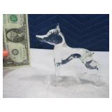 5" DOBERMAN Glass Figurine
