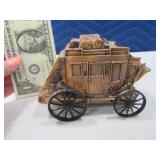 Vtg Metal STAGECOACH Bank 5"
