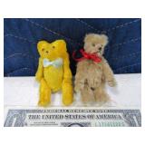 (2) Antique 3" Bears w/ Jointed Limbs Steiff?