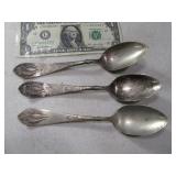 (3) Antique 7" Embossed TURKEY Spoons R.B.&Co.