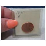 1995 MisHit ERROR Penny Coin UNIQUE