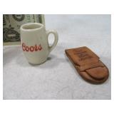 (2) Mini COORS Mug & Pocket Funny Hang/Light Vtg