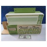 15" MidCentury Avocado Green Wrap Wall Dispenser