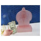 Vtg 12" Pink Glass NUDE Woman Lamp NEAT