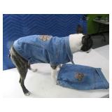 (2) HARLEY Denim Dog Vests "M" 15-20lb Dog