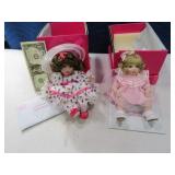 (2) MARIE OSMOND 7" Porcelain #d Dolls w/ Boxes Pr