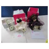 (2) M OSMOND Porcelain 7" Dolls w/ Boxes & Papers