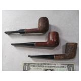 (3) Vintage Wooden Smoking Pipes