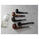 (5) Vintage Wooden Smoking Pipes *End of Dresser*