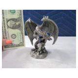 Pewter FANTASY Dragon Westland Figure w/ Prism 4"
