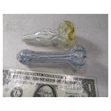 (2) 4" Clean Glass Smoking Pipes