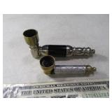 (2) Metal Compact 3"/4" Smoking Pipes