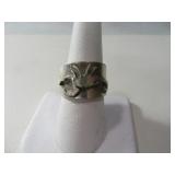 Sterling Artist Signed SCORPION Inlay sz7.5 Ring