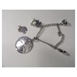 Sterling Silver Charm Bracelet w/ Charms 13g
