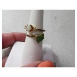 (2) sz5.5 GoldFilled GF Rings w/ Stones