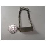Sterling Silver 1944 Enscribed 6" Braclet 16g