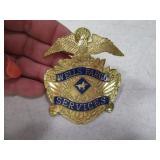 Vtg WELLS FARGO Metal Badge Hat/Outfit