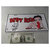 BETTY BOOP 1998 Tin License Plate Decor