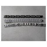 (3) Mens Classy Stainless Bracelets 7"/8"