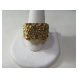 Large 14ktGF Gold Filled sz11 Ring w/ Bling