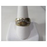 18ktGE Gold Plated sz9.25 Ring w/ Stone Weave