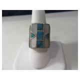 PawnLook sz8.5 Ring w/ Detailed Front Inlay