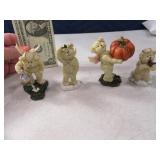 (4) BOYDS BEARS 3" Figurines groupCC