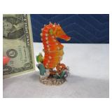Cast Metal Enamel SEAHORSE 3.5" Stash Box