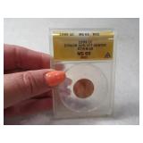 1999 Off Center MISHIT Graded MS65 Penny Cent Coin