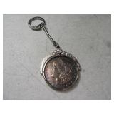 Keychain w/ 1884o Morgan Silver Dollar Patina