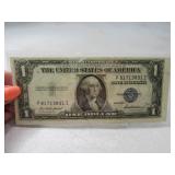 1935 $1 UNCiruclated Silver Certificate Bill Blue