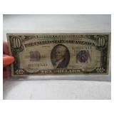 1934 $10 Large BlueSeal Silver Certificate Bill