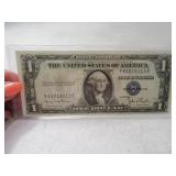 1935 Blue Seal $$1 Silver Certificate Currency UNC