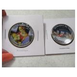 (2) Historic Art Half Dollar Coins