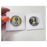 (2) Historic Art Half Dollars Coins