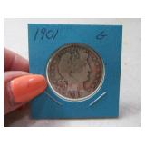 1901 Barber Half Dollar Coin
