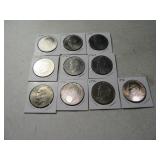 (10) MixedDates Eisenhower $1 Coins