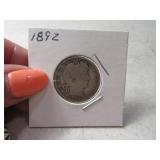 1892 Barber Quarter Coin